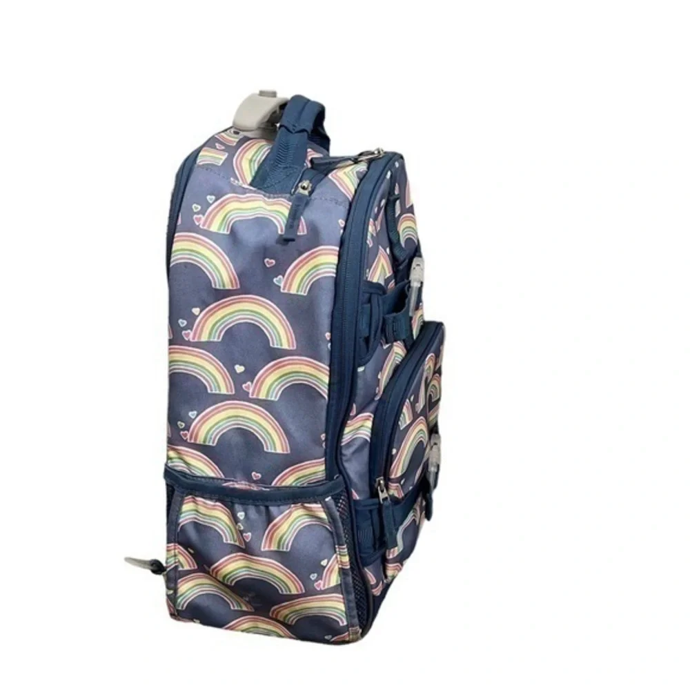 Pottery Barn Kids Mackenzie Blue Rainbow‎ Rolling Backpack